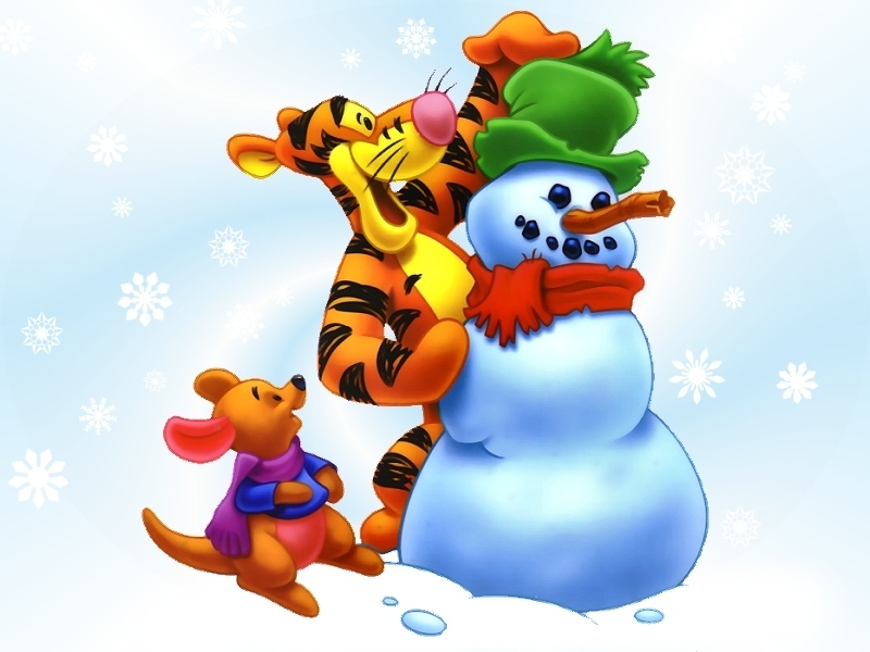 Winnie The Pooh Christmas Wallpapers For Kids - Pooh Happy New Year , HD Wallpaper & Backgrounds