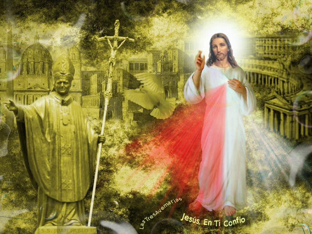 Divina Misericordia Papa Juan Pablo Segundo Tags - De La Misericordia , HD Wallpaper & Backgrounds