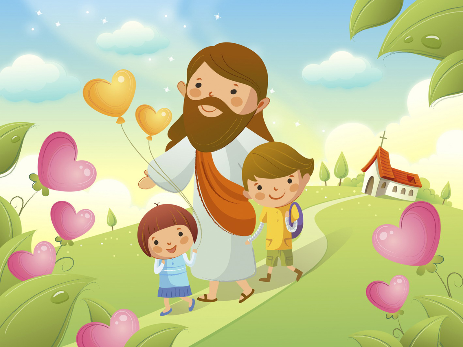 Jesus Cartoon For Kids - Jesus Cartoon , HD Wallpaper & Backgrounds