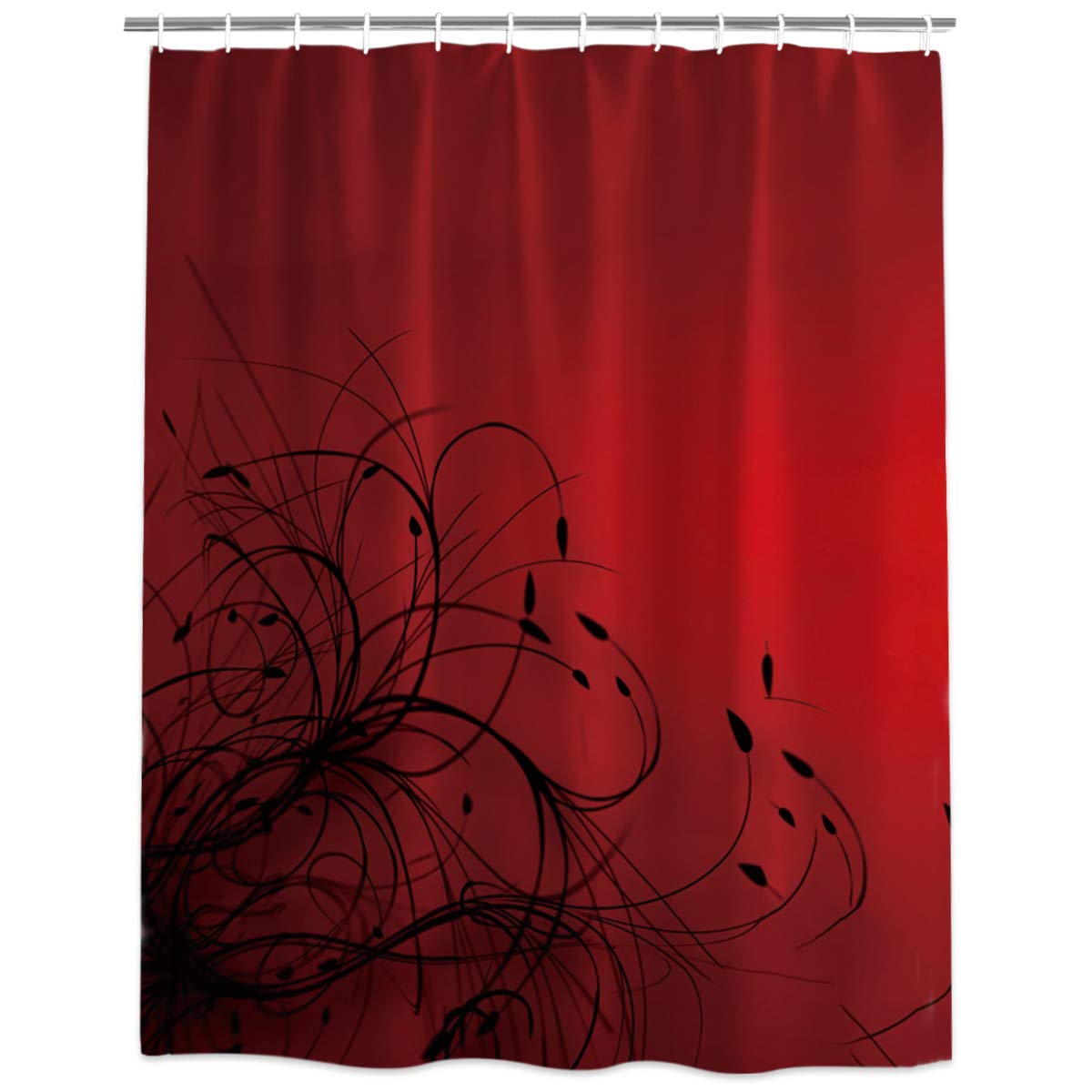 Sun-shine Red Black Abstract Wallpaper Shower Curtain - Curtain , HD Wallpaper & Backgrounds