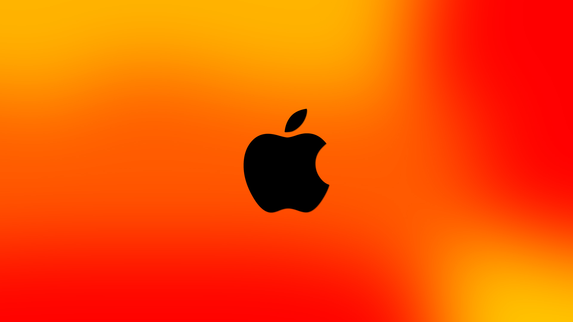 Orange Color Wallpaper Wallpaper - Hd Apple Logo , HD Wallpaper & Backgrounds