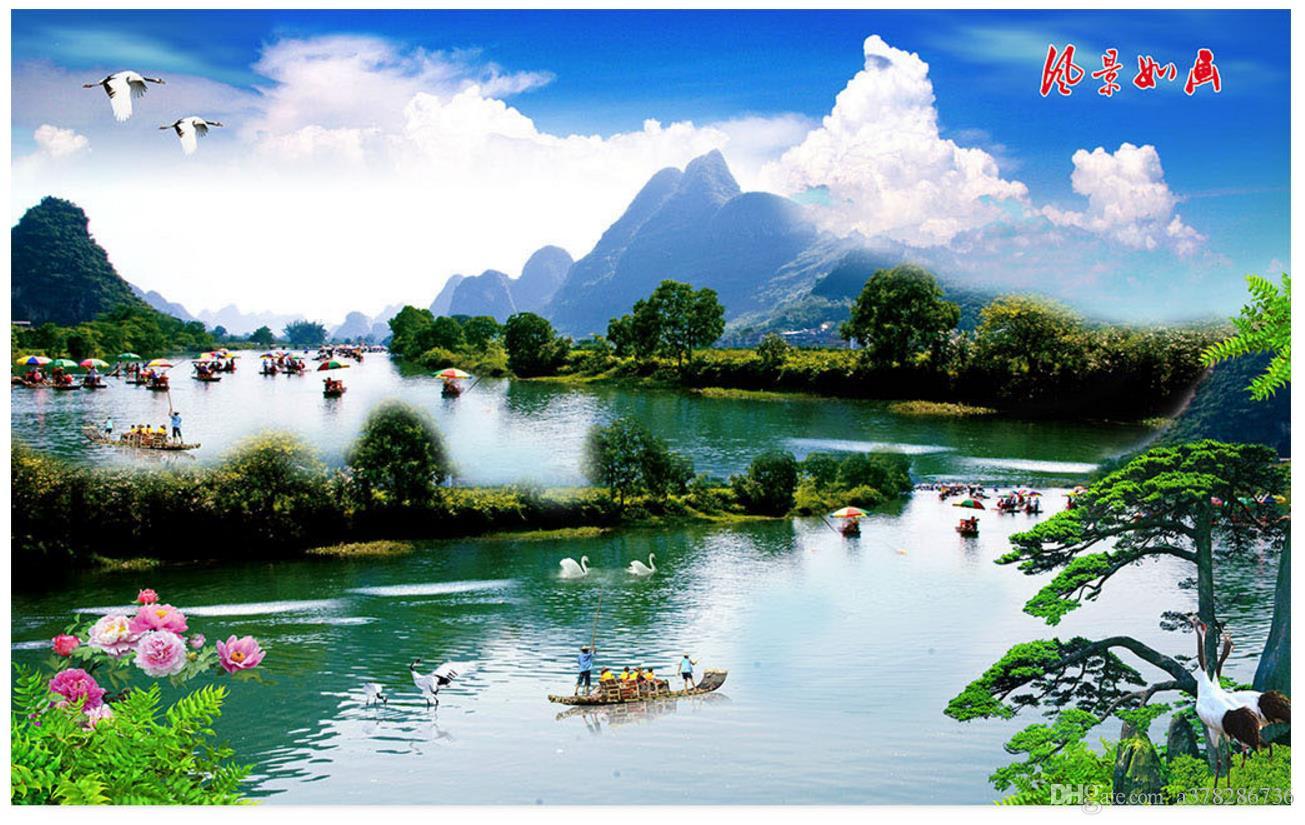 3d Wall Paper Custom Photo Mural Wallpaper Picturesque - Loch , HD Wallpaper & Backgrounds