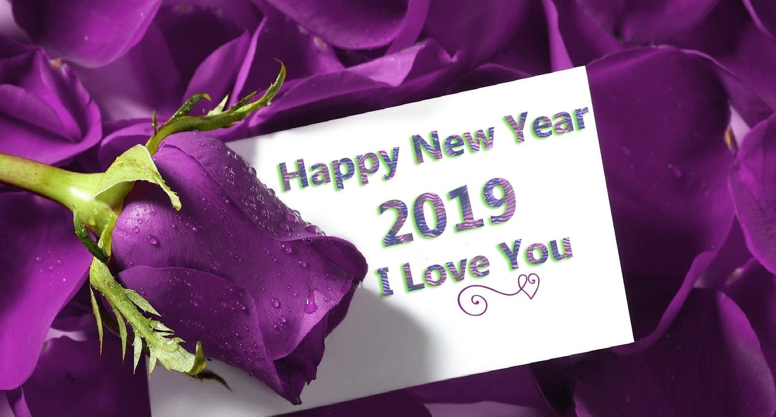 Images Of New Year 2019 For Lover,boyfriend And Girlfriend - Happy New Year I Love U 2018 , HD Wallpaper & Backgrounds
