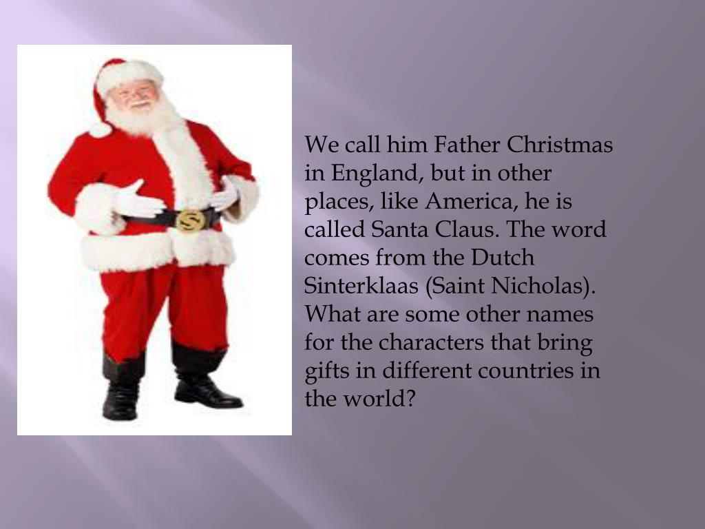 The Word Comes From The Dutch Sinterklaas - Do England Call Christmas , HD Wallpaper & Backgrounds