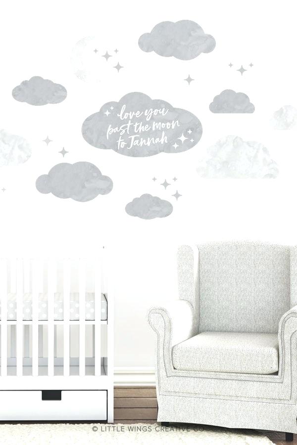 To Clouds Wall Sticker O Little Wings Creative Art - Grey Cloud Wall Decals , HD Wallpaper & Backgrounds