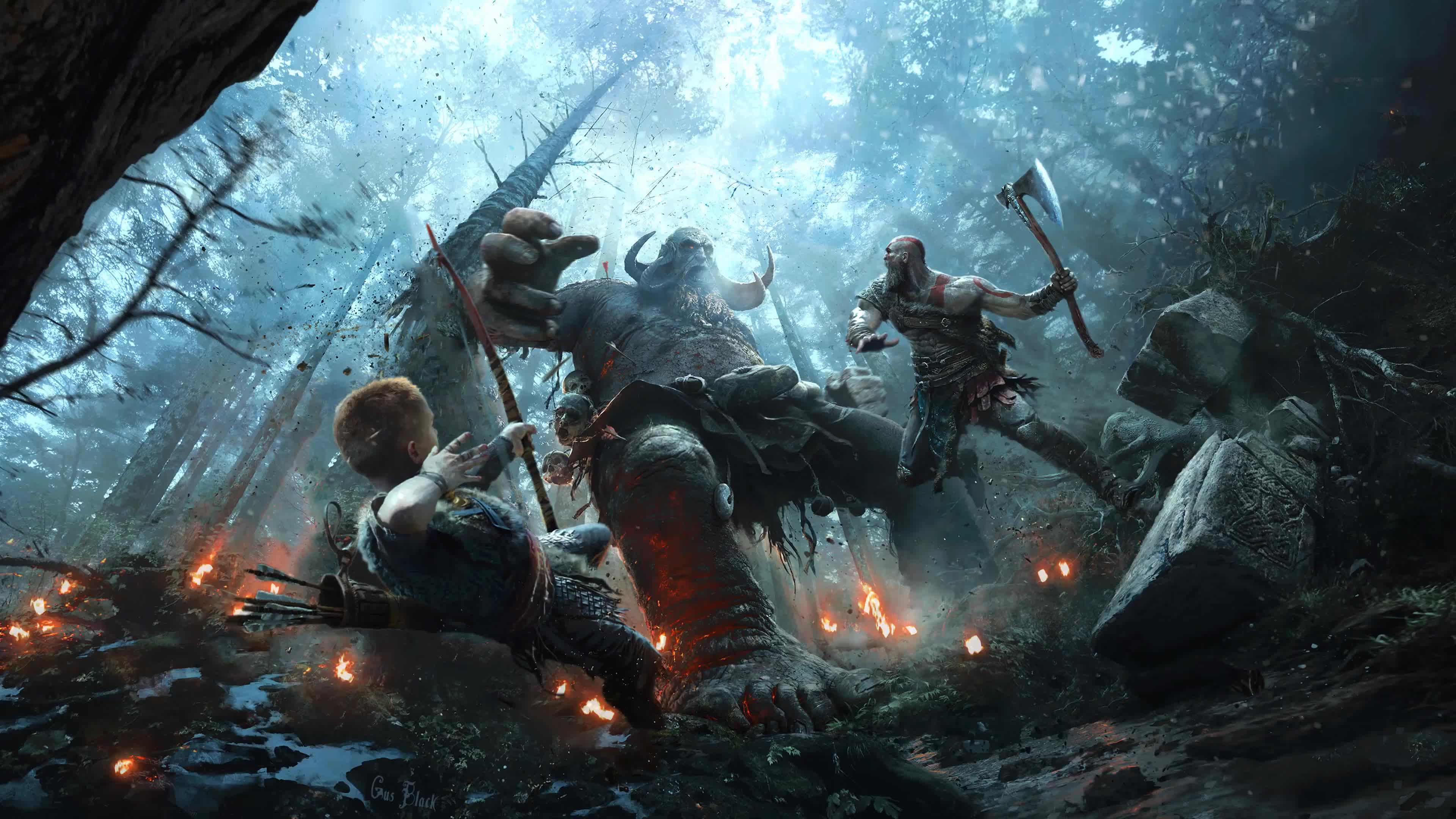 God Of War Ps4 4k , HD Wallpaper & Backgrounds