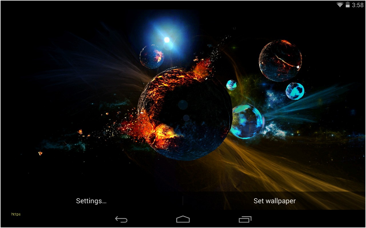 Android Live Wallpaper Unique Cool Live Wallpapers - Espace 3d , HD Wallpaper & Backgrounds