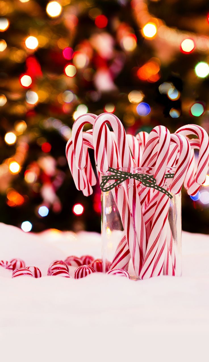 Sfondi Natalizi Per Iphone , - Christmas Candy Cane Wallpaper Hd , HD Wallpaper & Backgrounds