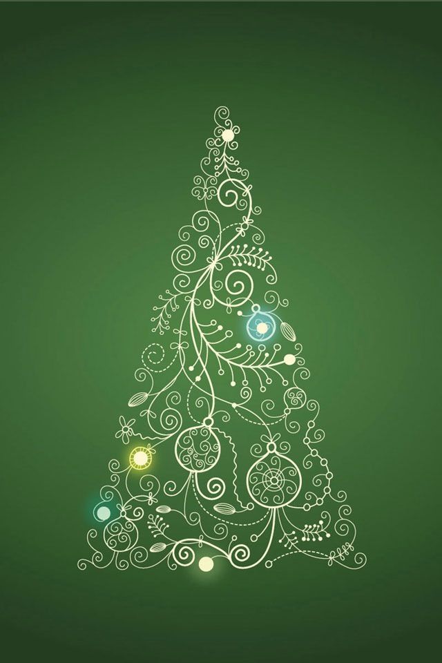 Christmas Iphone Homescreen Wallpaper - Christmas Tree Vector , HD Wallpaper & Backgrounds