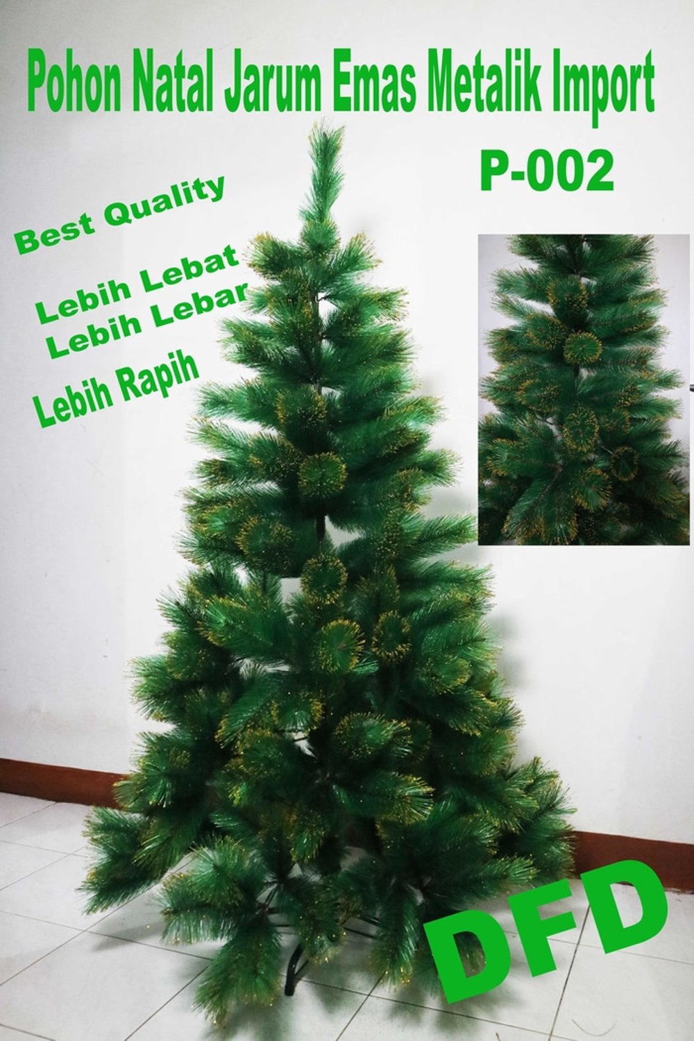 Pohon Natal Jarum Emas Metalik Import 1 8 Meter Kode - Puget Sound Energy , HD Wallpaper & Backgrounds