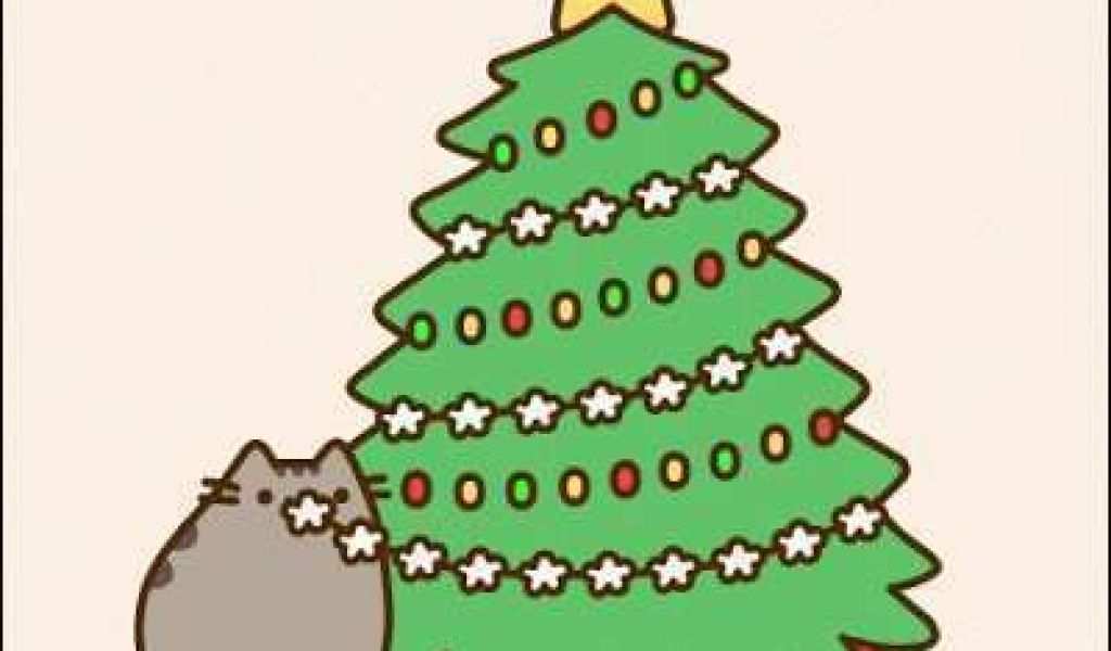 Pohon Natal Animasi Bergerak Keren Maagicdesign - Christmas Pusheen Cats , HD Wallpaper & Backgrounds