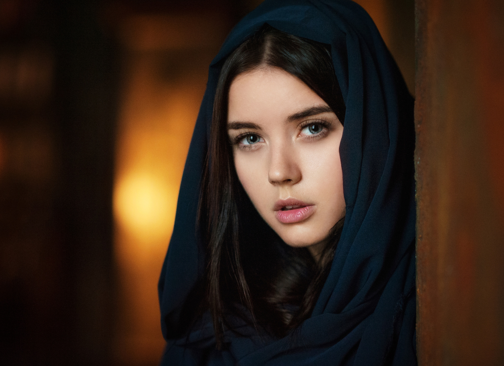 Blue Eyes, Girl, Black Hair, Woman, Face, Model Wallpaper - Tatyana Kozelkina , HD Wallpaper & Backgrounds