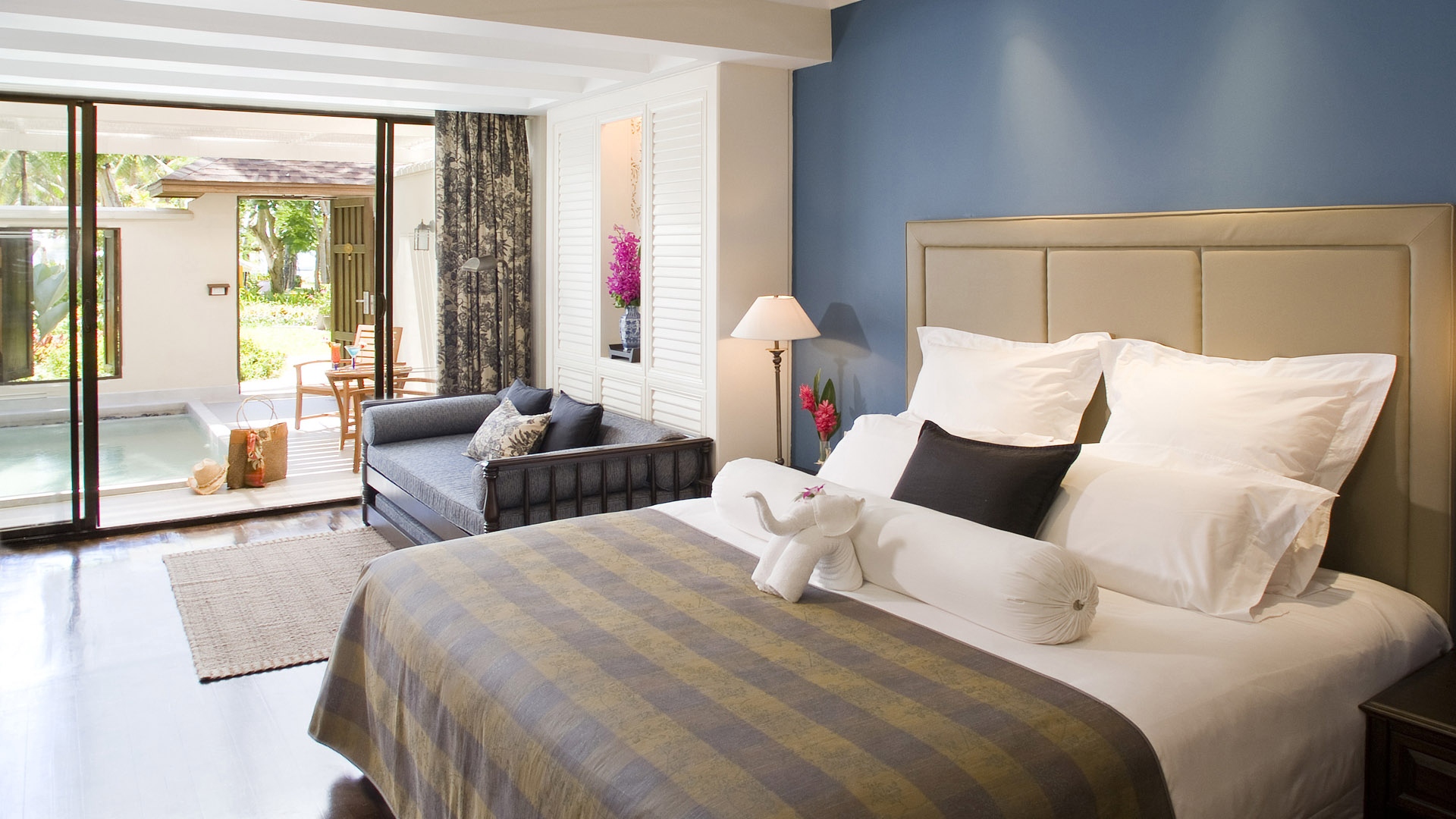 Wallpaper Room, Bed, Design, Interior, Hotel, Bedroom, - Koh Samui Centara Grand Hotel , HD Wallpaper & Backgrounds