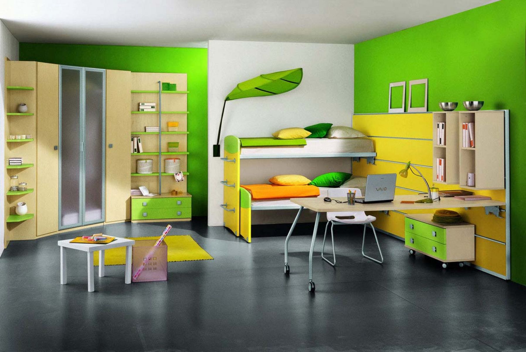 Beautiful Nature Design For Kids Bedroom - Modern House Interior Kids Bedroom , HD Wallpaper & Backgrounds