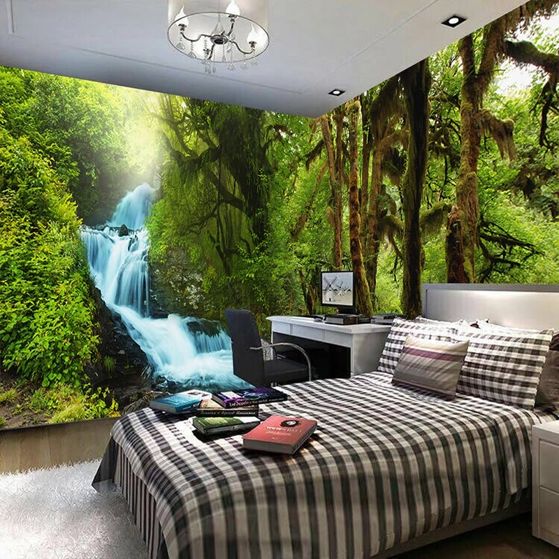 Nature Scenery 3d Wall Mural Custom Hd Hd Tropical - Tropical Wallpaper For Bedroom , HD Wallpaper & Backgrounds
