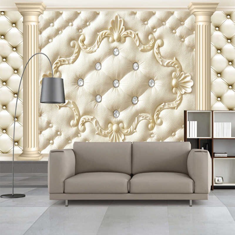 Luxury Rhinestone Classic Photo Wall Paper Home Decor - Dekoracje Ścian W Salonie , HD Wallpaper & Backgrounds