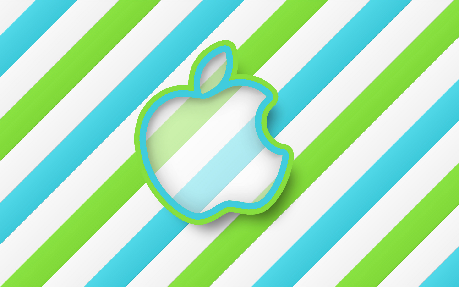 Green Stripes Apple Hd - Apple Green And Blue , HD Wallpaper & Backgrounds