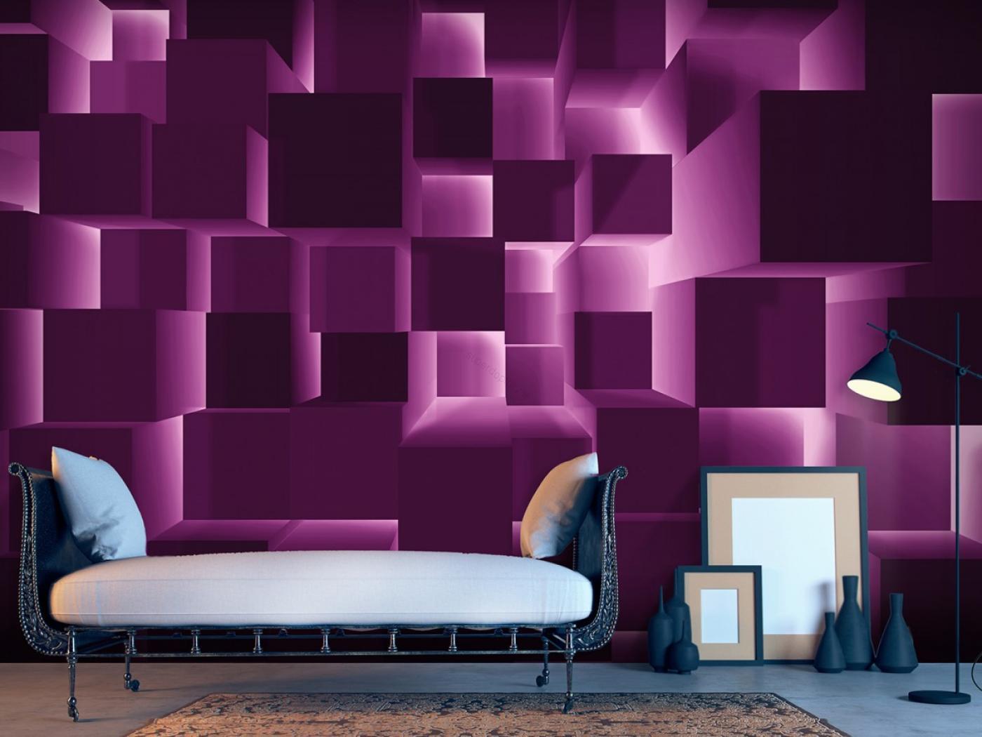 3d Tapeta Violet Wallpaper - Carta Da Parati Profondità , HD Wallpaper & Backgrounds