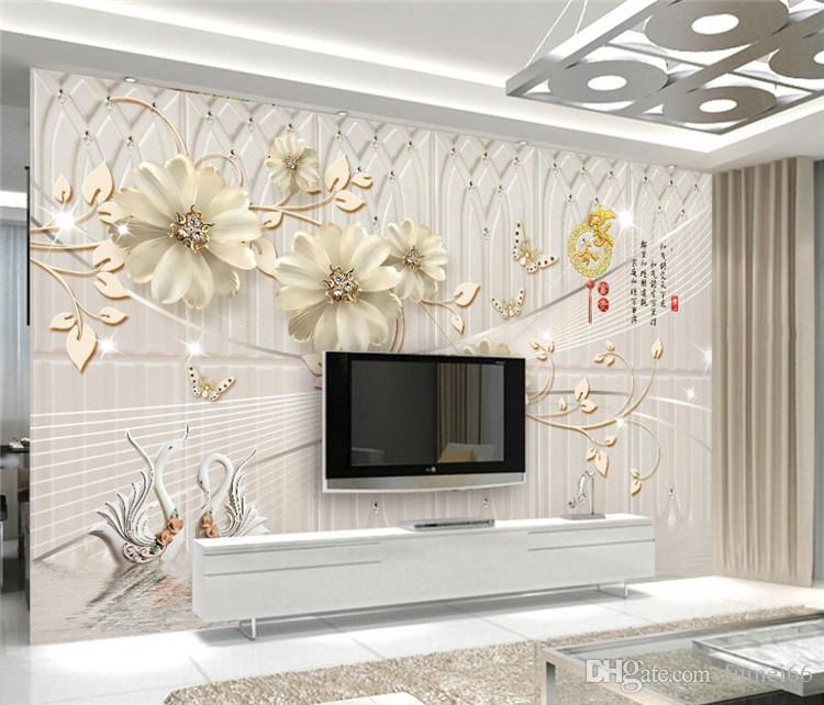 Modern Bedroom Wall Murals Inside Custom European 3d - 5d Wallpaper For Bedroom , HD Wallpaper & Backgrounds