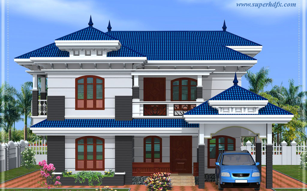 Beautiful House Hd Wallpapers - Front House Designs Indian Style , HD Wallpaper & Backgrounds