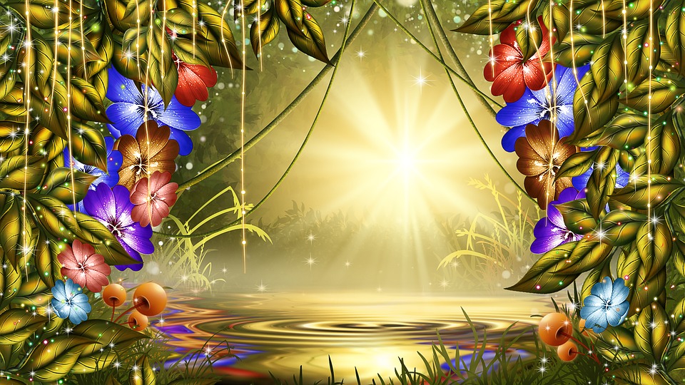 Background, Wallpaper, Fairy, Forest, Grass, Flowers - Papel De Parede De Fadas , HD Wallpaper & Backgrounds
