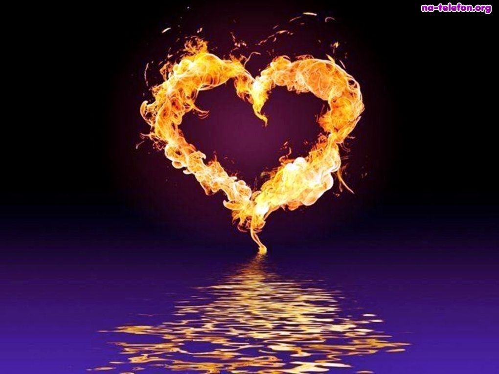 Flames Fire Typography Alphabet Letters Wallpaper Heart Set On