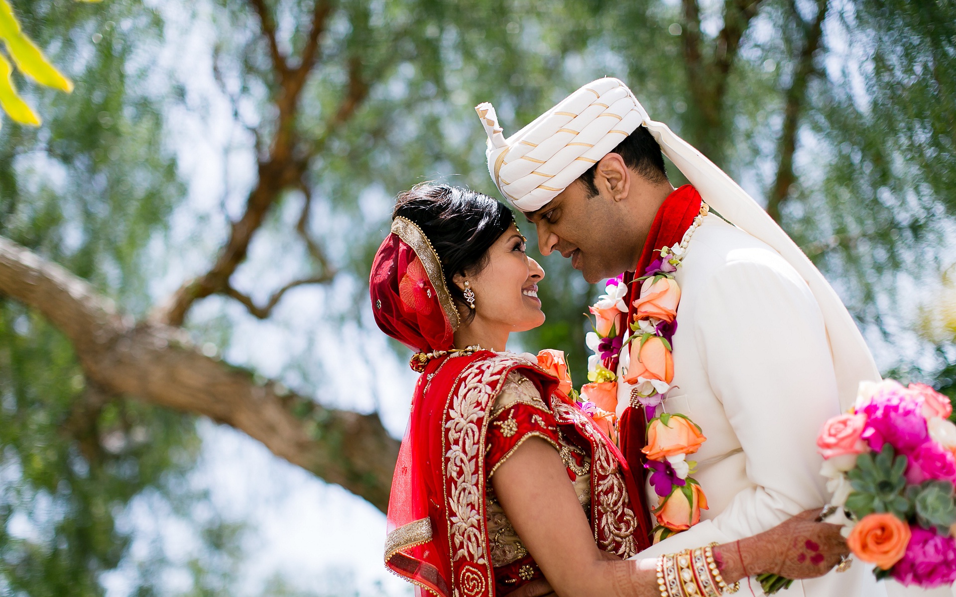 Indian Wedding Couple Hd , HD Wallpaper & Backgrounds