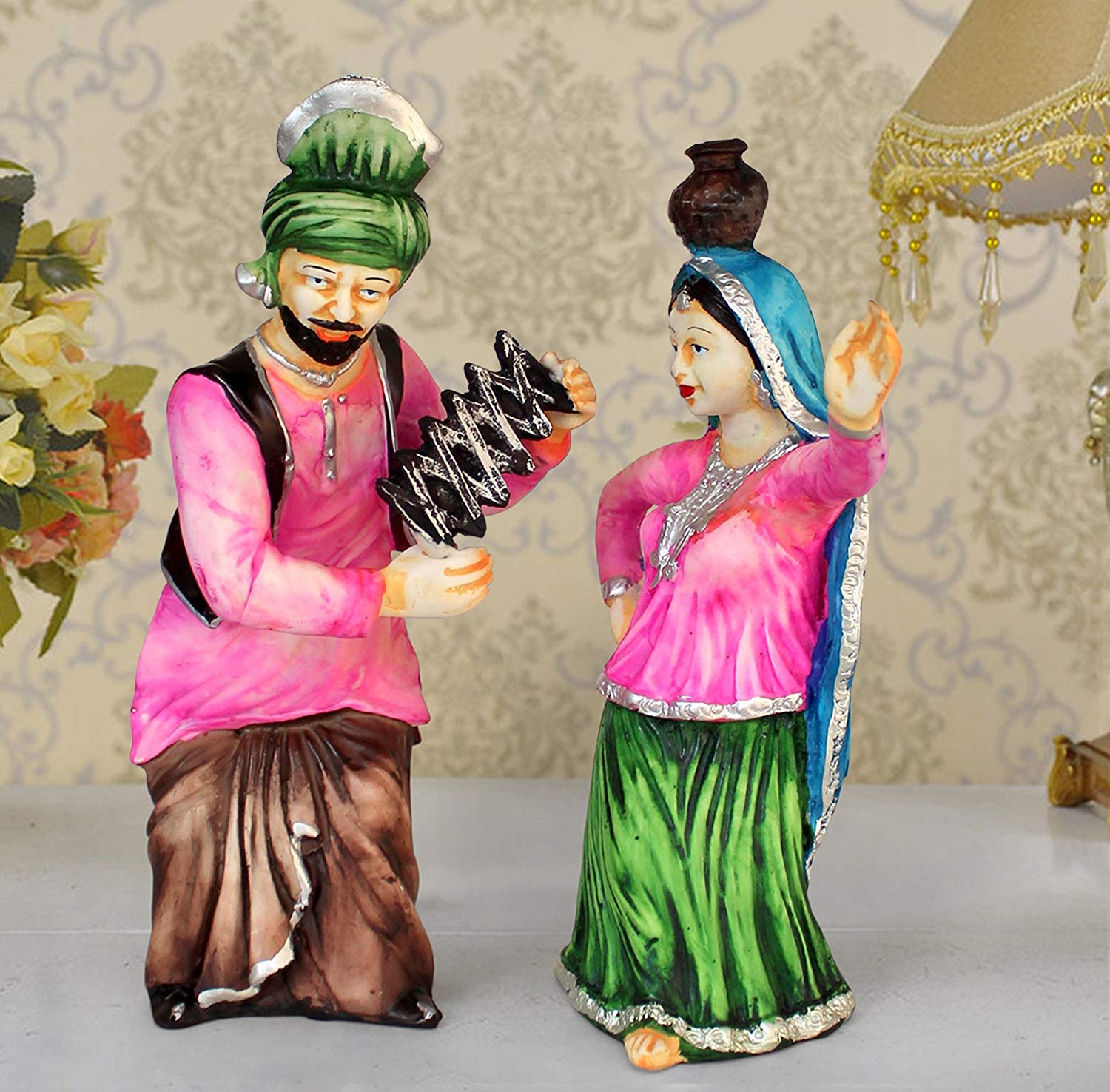 Buy Tied Ribbons Punjabi Couple Bhangra Showpiece Figurine - Punjabi Couple , HD Wallpaper & Backgrounds