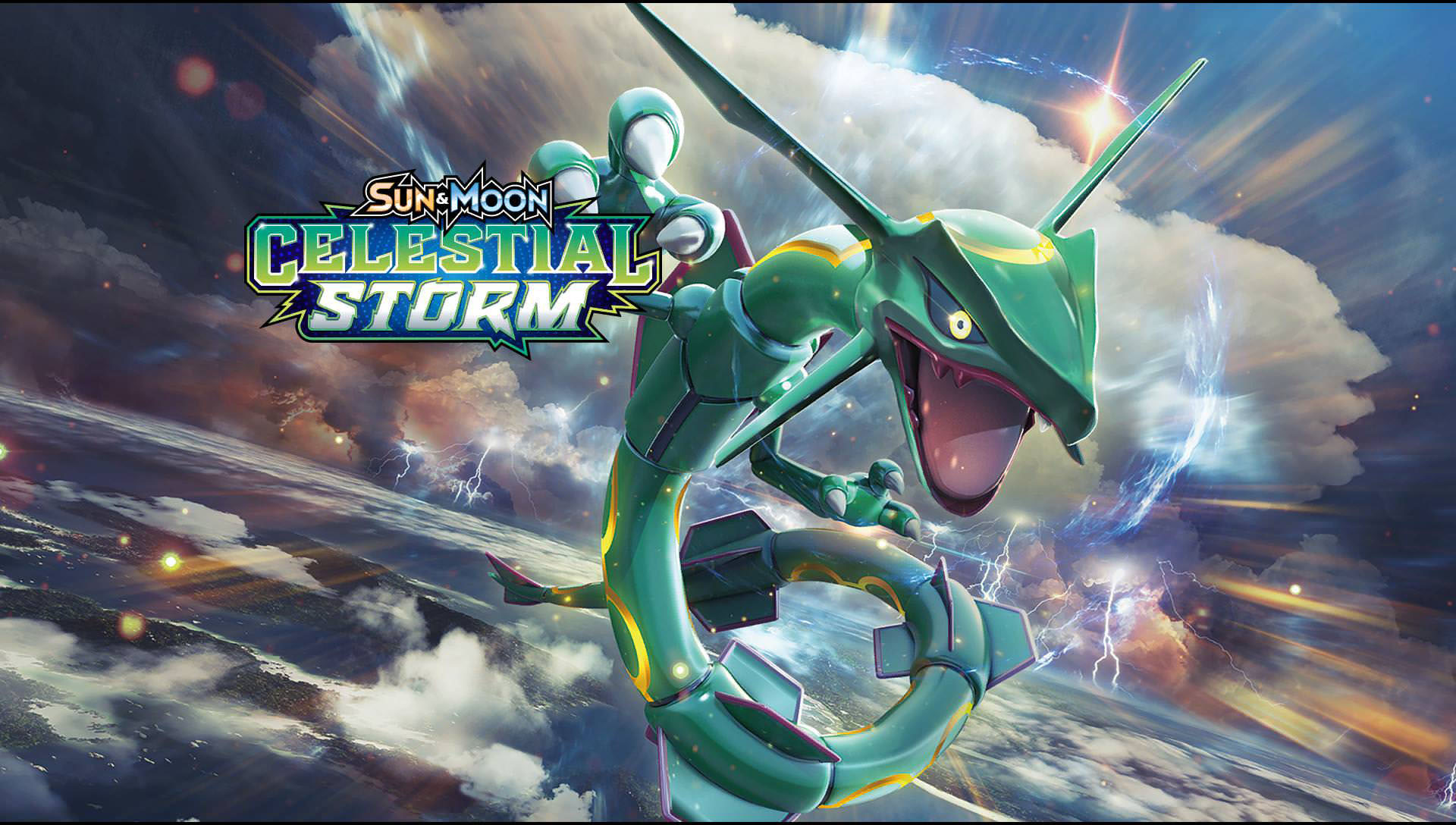 'celestial Storm' Wallpapers - Pokemon Celestial Storm Rayquaza , HD Wallpaper & Backgrounds