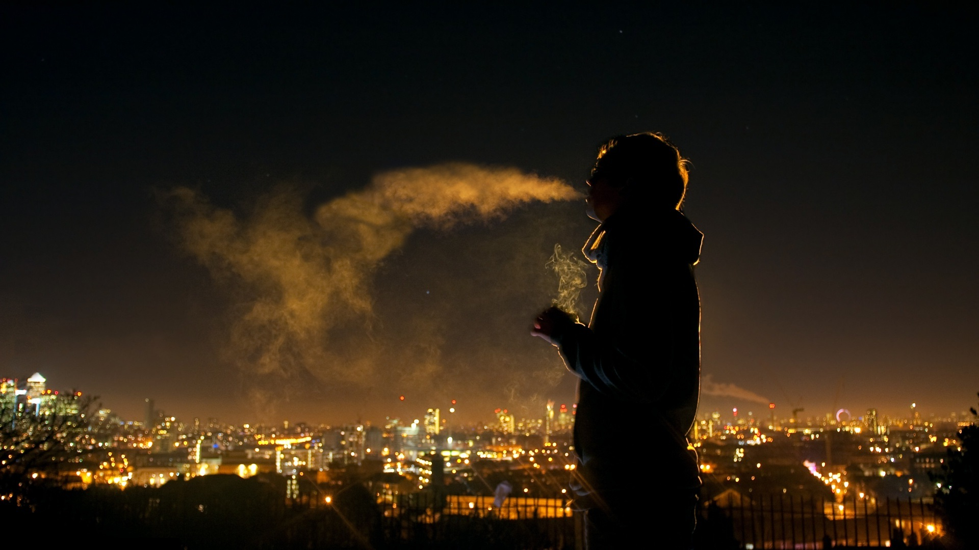 Smoking Hd Wallpapers 1080p - Smoking In The Night , HD Wallpaper & Backgrounds