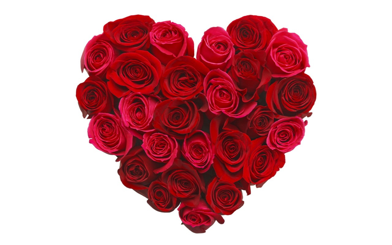Originalwide Red Roses Heart Wallpapers - Valentines Day Heart Roses , HD Wallpaper & Backgrounds