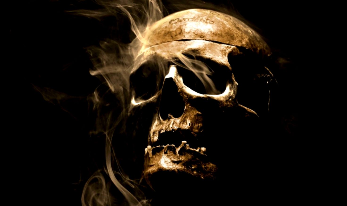 Smoke Skull Artist - Human Skull And Smoke , HD Wallpaper & Backgrounds