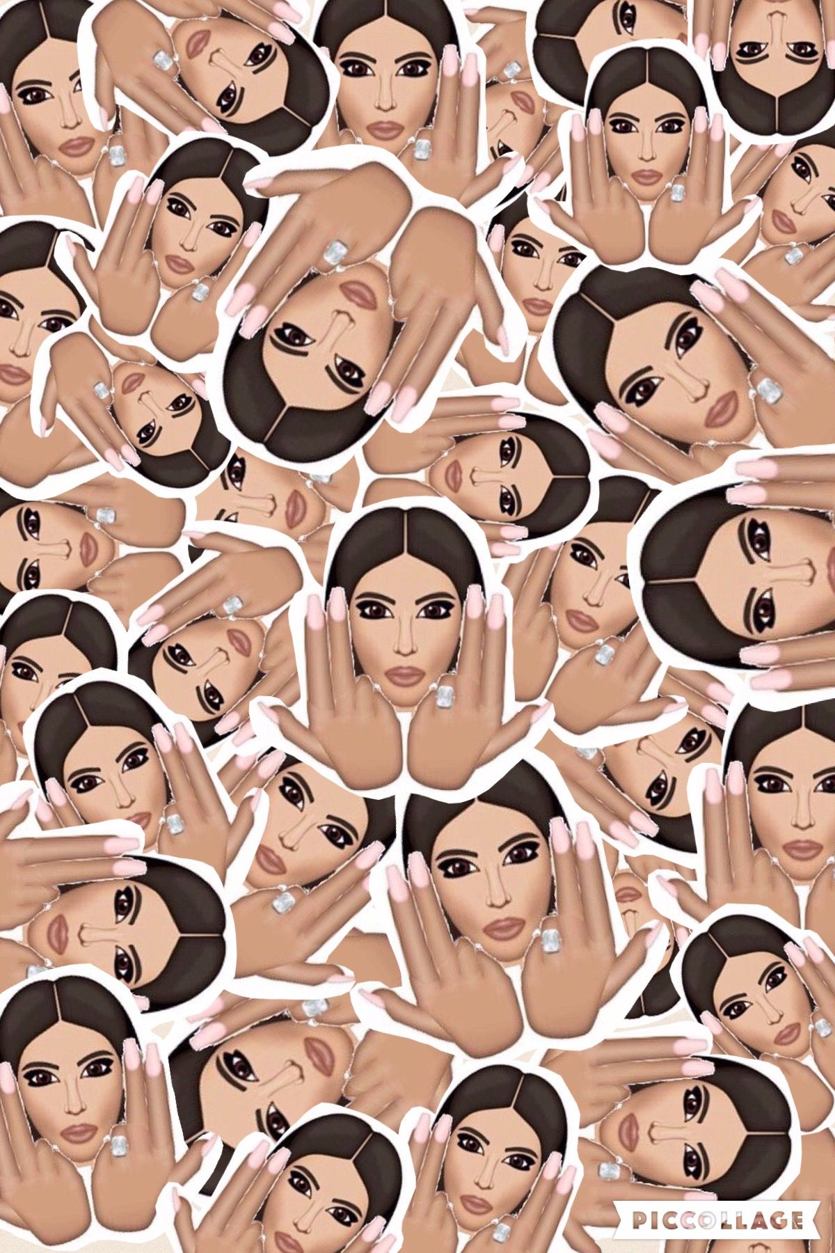 #kimoji ♡ Tumblr Wallpaper, Wallpaper Backgrounds, - Kimoji Fondos De Pantalla Kim Kardashian , HD Wallpaper & Backgrounds