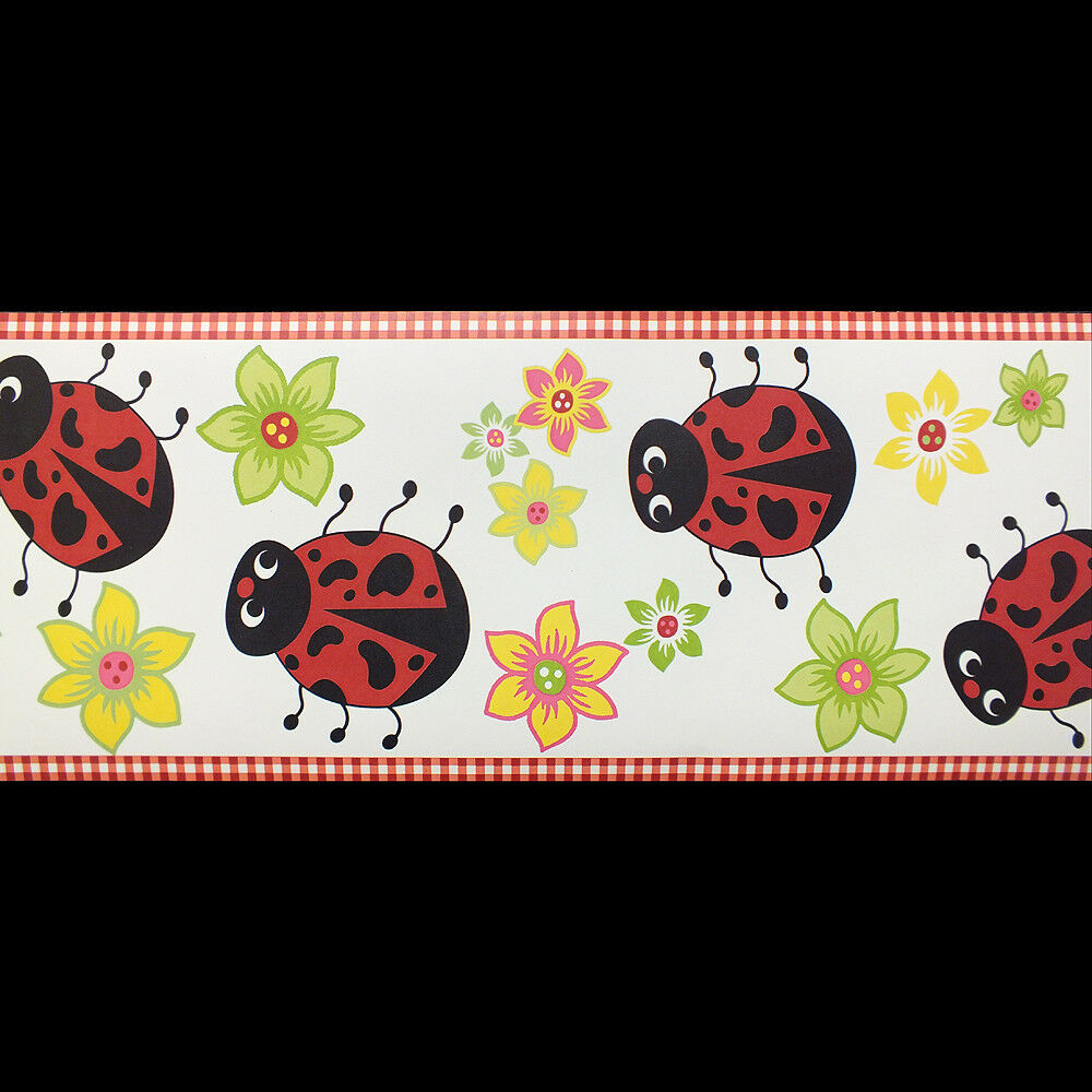 Details About Kids, Multicoloured, Lady Bird Wallpaper - Ladybug Wallpaper Border , HD Wallpaper & Backgrounds
