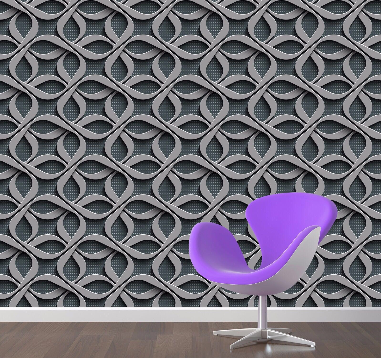 3d Custom Geometric Photo Wall Murals / Wallpapers - Chair , HD Wallpaper & Backgrounds