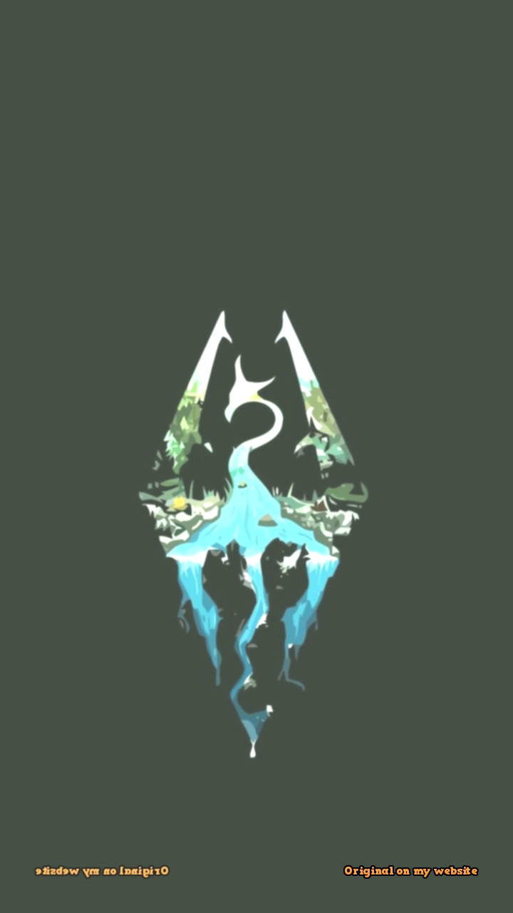 Lock Screen Wallpapers Phone Wallpaper Skyrim Logo - Elder Scrolls Wallpaper Phone , HD Wallpaper & Backgrounds