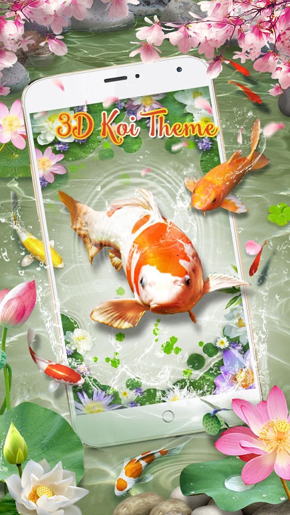 Koi Fish Live Wallpaper Free Download - 3d Koi Fish Live , HD Wallpaper & Backgrounds