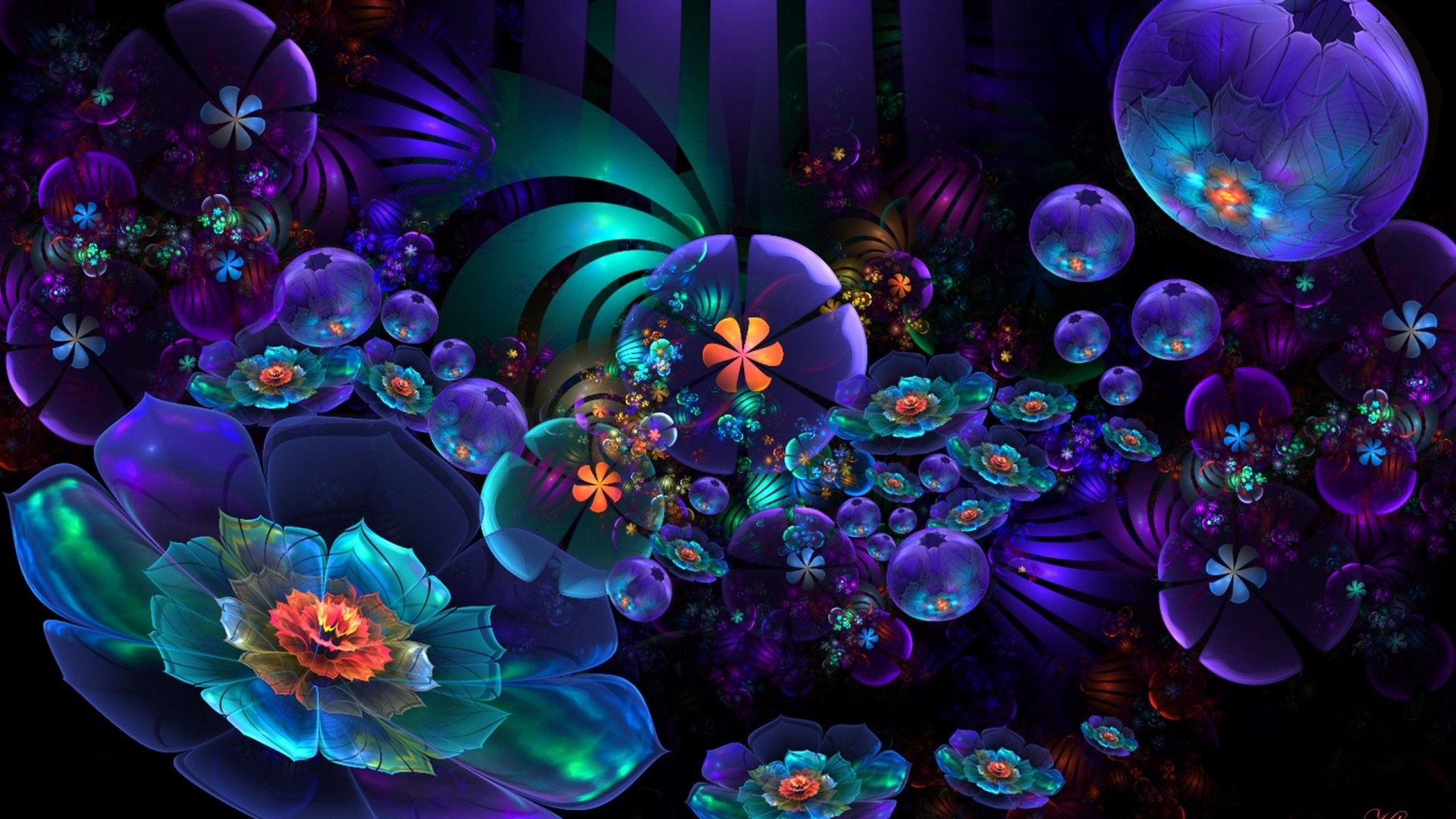 Colourful, Mobile Wallpaper, Neon, Hd Wallpapers,fractal, - Fractal Flowers Hd , HD Wallpaper & Backgrounds