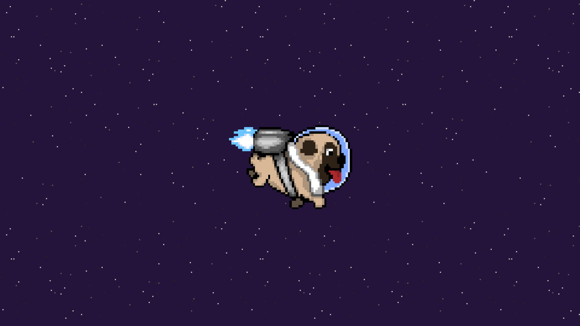 Pug Dog Minimalism - Spacecraft , HD Wallpaper & Backgrounds