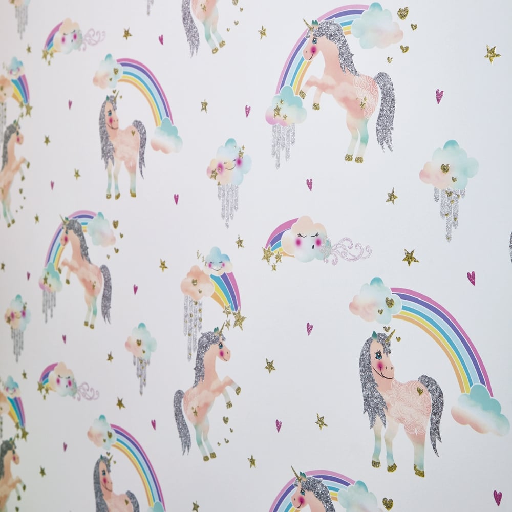 Arthouse Rainbow Unicorn Pattern Childrens Wallpaper - Arthouse Unicorn , HD Wallpaper & Backgrounds