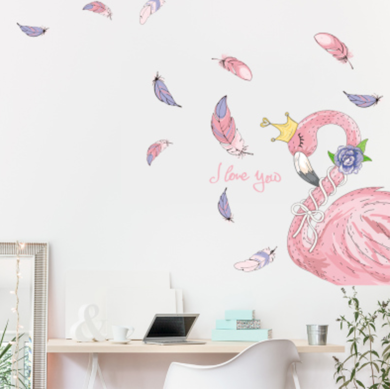 Flamingo Wallpaper Home Decor - Diy Flamingo Bedroom Decor , HD Wallpaper & Backgrounds