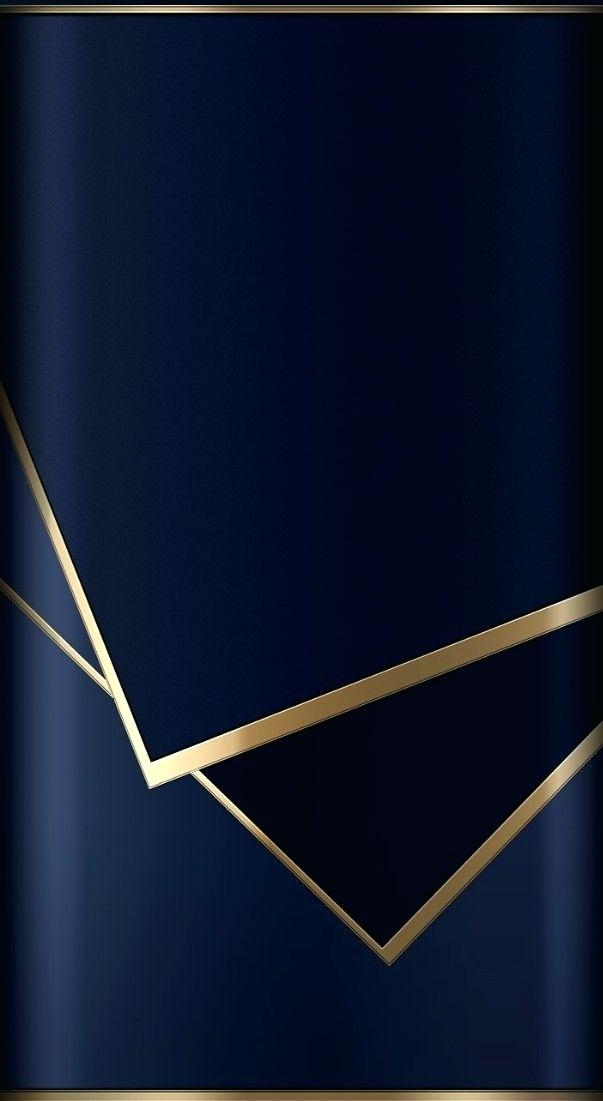 Blue Edge Black Gold Hd Wallpaper Backgrounds Download