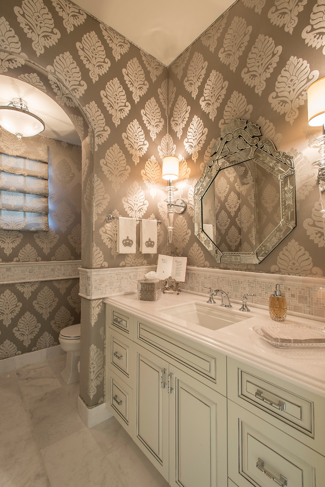 Luxury Wallpaper Bathroom Mediterranean With Hollywood - Bathroom , HD Wallpaper & Backgrounds