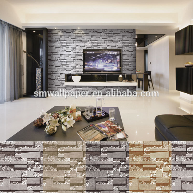 Wallpaper Brick 3d Pvc Stone Design Wall Mural - 3d Brick Wallpaper Living Room , HD Wallpaper & Backgrounds