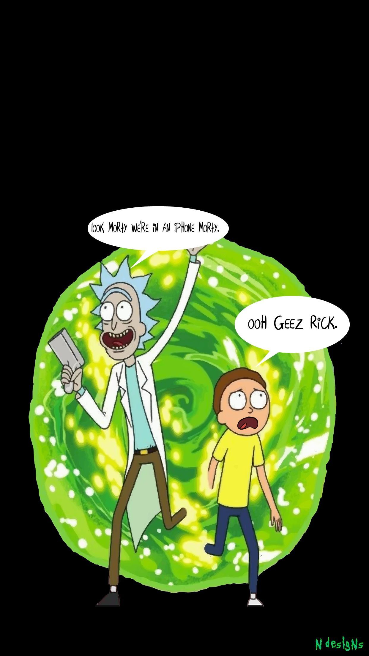 Rick And Morty Iphone Wallpaper - Iphone Rick And Morty Backgrounds , HD Wallpaper & Backgrounds
