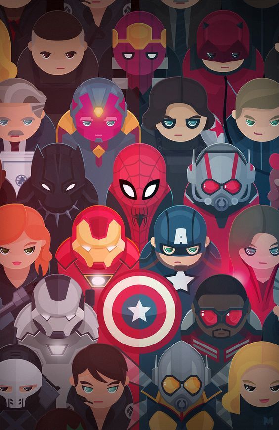 Marvel Love The Best Art Including Majority Of The - Avengers Cartoon , HD Wallpaper & Backgrounds