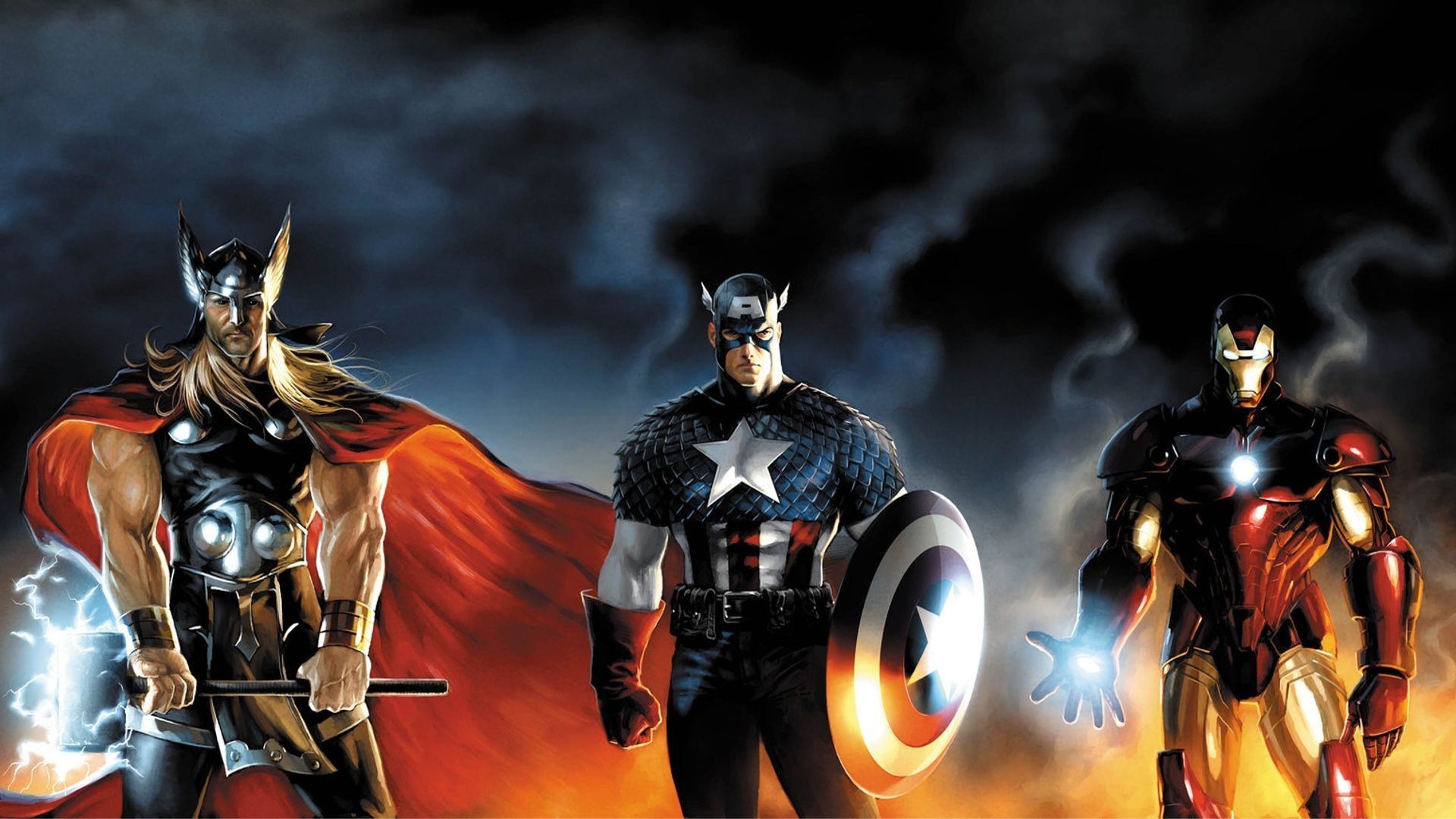 Best Marvel Wallpaper - Ironman Captain America Thor , HD Wallpaper & Backgrounds