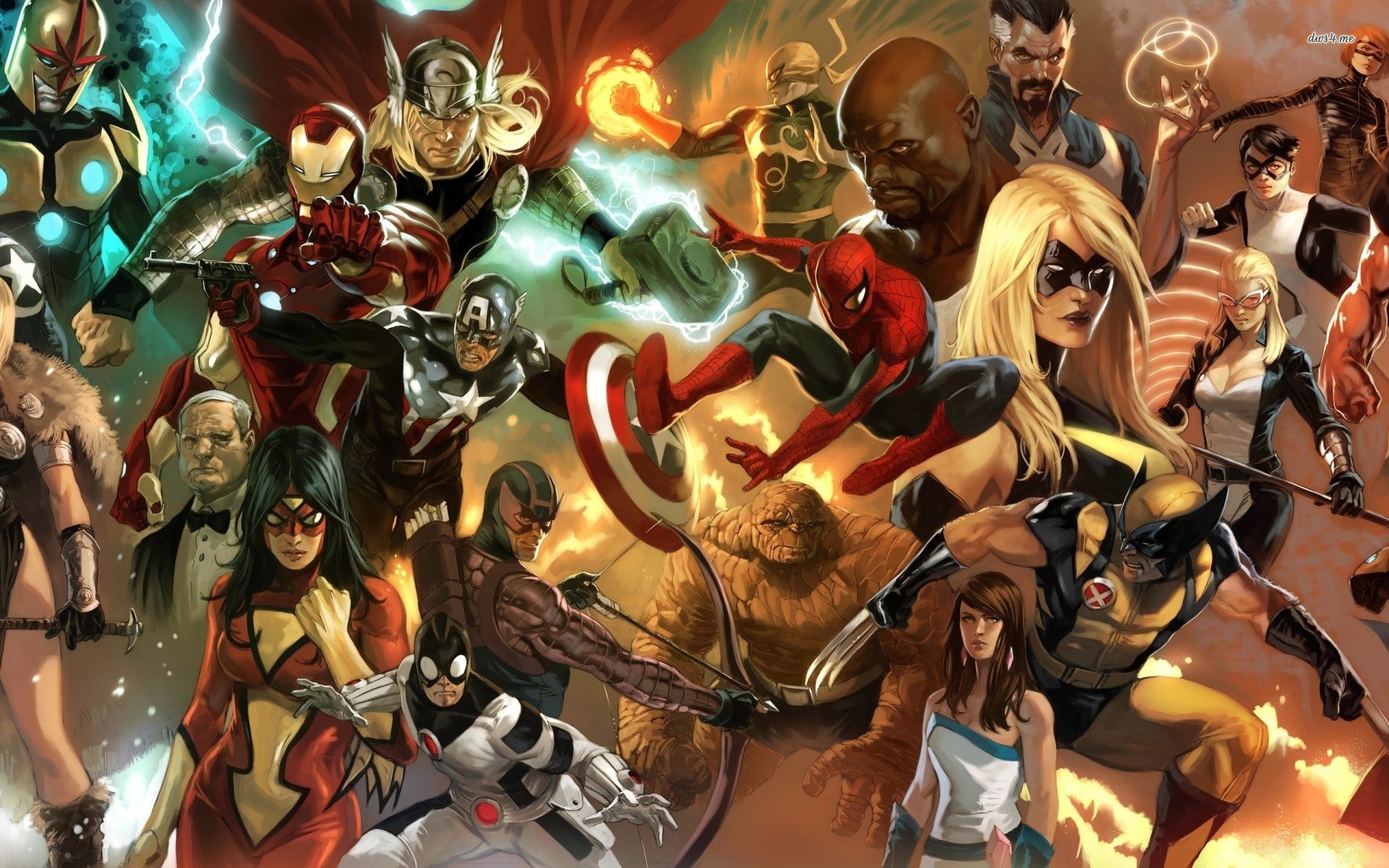 Marvel Heroes Wallpaper 3d , HD Wallpaper & Backgrounds