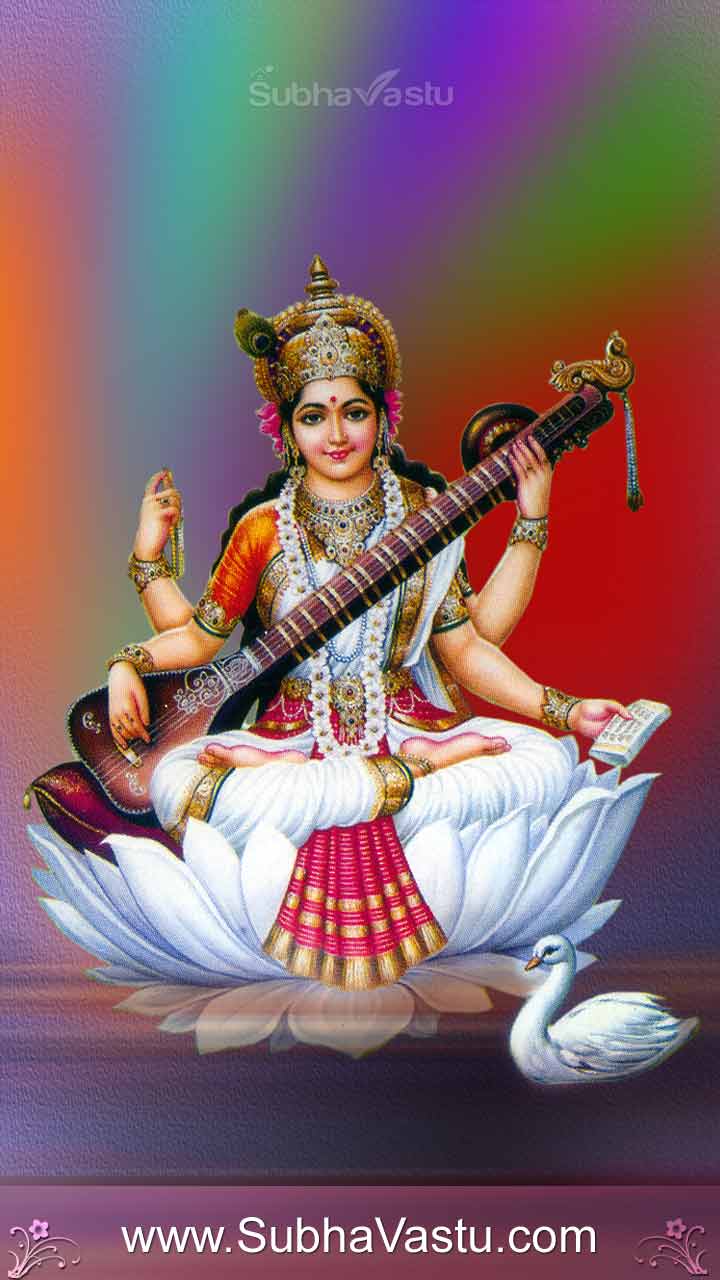 720x1280-saraswathicell - Full Hd Lord Saraswati , HD Wallpaper & Backgrounds