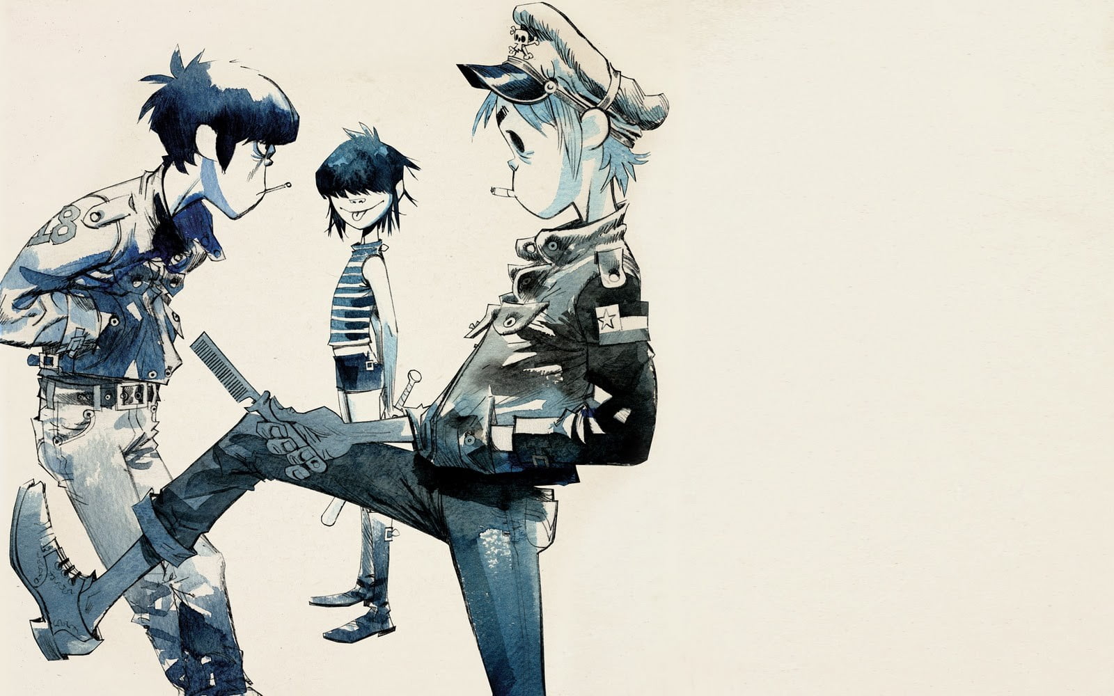 Hd Wallpaper - Gorillaz Jamie Hewlett , HD Wallpaper & Backgrounds